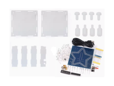 Kit DIY Shield Arduino PCB Azul com Estrela de Cinco Pontas e Efeito Running Water Colorido - Imagem 1