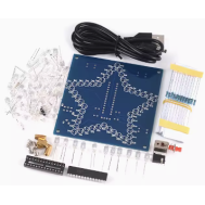 Shield Arduino em PCB azul, kit DIY l&acirc;mpada multicolor em formato estrela de 5 pontas com efeito &aacute;gua corrente