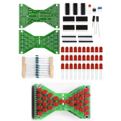 Kit DIY Shield Arduino Ampulheta Eletr&ocirc;nica 30 LEDs Vermelhos DC 3,3-5V