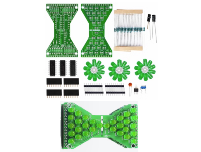 Kit DIY Ampulheta Eletr&ocirc;nica 30 LEDs Verdes DC 3,3 a 5 V Shield Arduino - Imagem 1