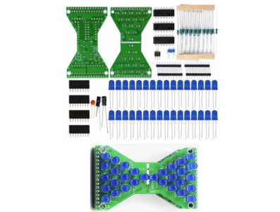 Shield Arduino (AH) Kit DIY Ampulheta Eletr&ocirc;nica 30 LEDs Azuis DC 3,3 a 5 V - Imagem 1