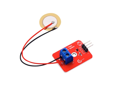 Shield Arduino vermelho, m&oacute;dulo sensor de vibra&ccedil;&atilde;o piezoel&eacute;trico cer&acirc;mico simulado - Imagem 1