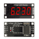 M&oacute;dulo display de tubo digital 4 d&iacute;gitos TM1637 0,36 polegada vermelho com ponto, Shield para Arduino - Thumb - 1