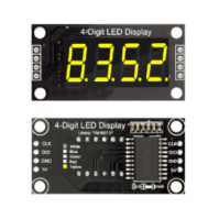 M&oacute;dulo Display LED TM1637 0,36'' 4 d&iacute;gitos Amarelo com ponto decimal para Shield Arduino