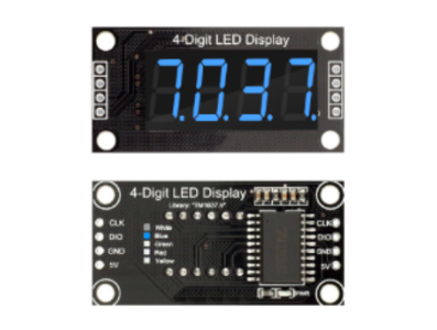 M&oacute;dulo Shield para Arduino Display LED de tubo digital TM1637 Azul 0,36 polegada 4 bits com ponto - Imagem 1