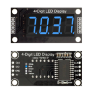 M&oacute;dulo Shield para Arduino Display LED de tubo digital TM1637 Azul 0,36 polegada 4 bits com ponto