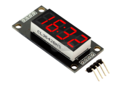 Shield Arduino m&oacute;dulo display LED de tubo TM1637 0,36 polegada 4 bits vermelho com dois pontos - Imagem 1