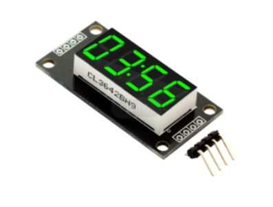Shield para Arduino, M&oacute;dulo Display LED de tubo digital TM1637 verde 0,36 polegada 4 Bit com dois pontos - Imagem 1