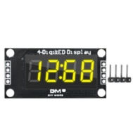M&oacute;dulo display LED 4 d&iacute;gitos TM1637 0,36'' amarelo com dois pontos para Shield Arduino (AH)