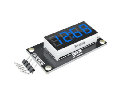 Shield Arduino TM1637 0,36'' display LED de tubo digital 4 bit azul com pontos duplos - Imagem 1