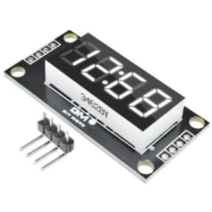 M&oacute;dulo Shield Arduino Display LED TM1637 4 d&iacute;gitos 0,36" Branco com pontos duplos