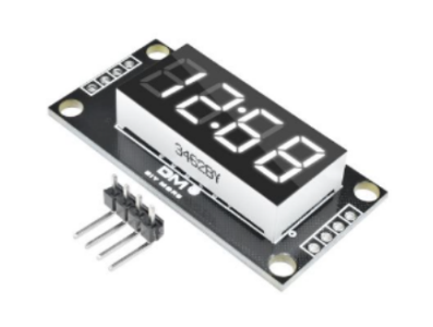 M&oacute;dulo Shield Arduino Display LED TM1637 4 d&iacute;gitos 0,36" Branco com pontos duplos - Imagem 1