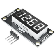 M&oacute;dulo Shield Arduino Display LED TM1637 4 d&iacute;gitos 0,36" Branco com pontos duplos