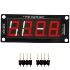 M&oacute;dulo Display LED 4 D&iacute;gitos TM1637 0,56'' Vermelho com Ponto para Shield Arduino