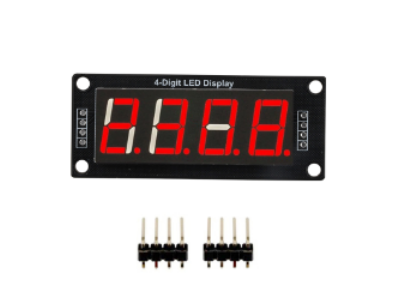 M&oacute;dulo Display LED 4 D&iacute;gitos TM1637 0,56'' Vermelho com Ponto para Shield Arduino - Imagem 1