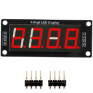 M&oacute;dulo Display LED 4 D&iacute;gitos TM1637 0,56'' Vermelho com Ponto para Shield Arduino