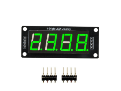 Shield Arduino Display LED TM1637 4 d&iacute;gitos 0,56'' verde com ponto - Imagem 1