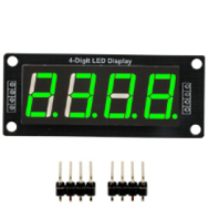 Shield Arduino Display LED TM1637 4 d&iacute;gitos 0,56'' verde com ponto