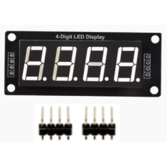 M&oacute;dulo Display de Tubo Digital LED TM1637 0,56'' 4 Bit Branco com Ponto, Shield Arduino