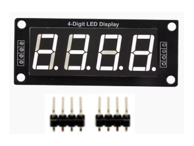 M&oacute;dulo Display de Tubo Digital LED TM1637 0,56'' 4 Bit Branco com Ponto, Shield Arduino - Imagem 1