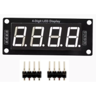 M&oacute;dulo Display de Tubo Digital LED TM1637 0,56'' 4 Bit Branco com Ponto, Shield Arduino