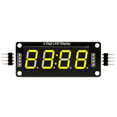 M&oacute;dulo Display LED TM1637 0,56'' amarelo 4 bits com dois pontos para Shield Arduino