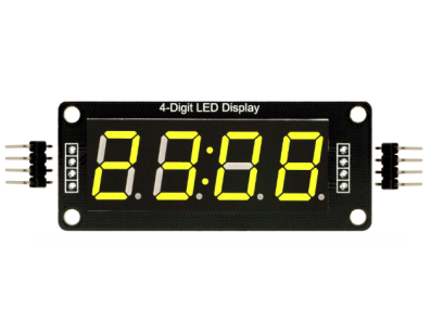 M&oacute;dulo Display LED TM1637 0,56'' amarelo 4 bits com dois pontos para Shield Arduino - Imagem 1