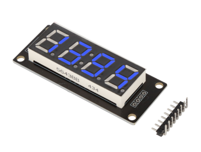 M&oacute;dulo Display de Tubo Digital TM1637 0,56'' 4 bits Azul com Dois Pontos para Shield Arduino - Imagem 1