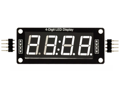 M&oacute;dulo Display LED Tubo Digital TM1637 4 Bit 0,56'' Branco com Dois Pontos para Shield Arduino - Imagem 1