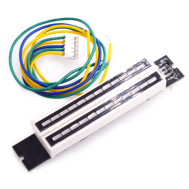Shield Arduino Indicador de N&iacute;vel Musical LED Duplo 12 bits, 2 canais (7 verdes, 2 laranjas, 3 vermelhos) Montado