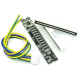 Shield Arduino indicador de n&iacute;vel espectral musical LED dual de 12 bits, canal duplo, LEDs 7 verdes 2 laranja 3 vermelhos, kit D - Thumb - 1