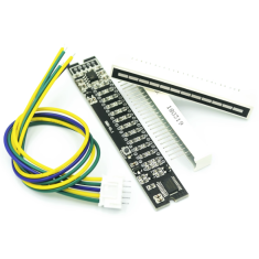 Shield Arduino indicador de n&iacute;vel espectral musical LED dual de 12 bits, canal duplo, LEDs 7 verdes 2 laranja 3 vermelhos, kit D