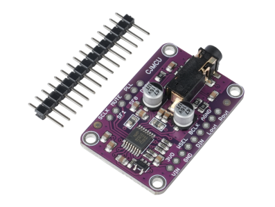 CJMCU-1334 Shield Arduino, m&oacute;dulo decodificador de &aacute;udio est&eacute;reo com DAC UDA1334A I2S - Imagem 1