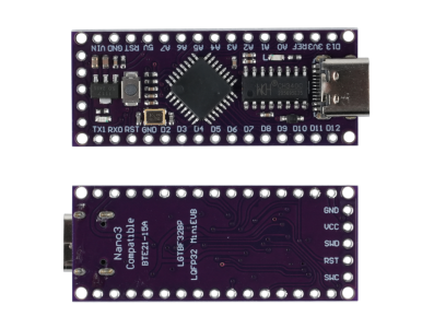 Shield Arduino MiniEVB LGT8F328P com CH340C e conector USB Type-C - Imagem 1