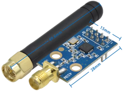 Shield para Arduino CC1101 433 MHz, m&oacute;dulo RF com antena curta - Imagem 1