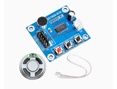 M&oacute;dulo Shield para Arduino ISD1820 de grava&ccedil;&atilde;o de voz com microfone - Imagem 1