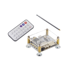 Placa amplificadora Bluetooth Shield para Arduino com USB e slot TF, microfone integrado, controle remoto, antena e gabinete