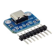 Placa de teste Type-C f&ecirc;mea azul (Arduino Shield)