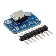 Placa de teste Type-C f&ecirc;mea azul (Arduino Shield)