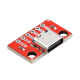 Placa de teste Type-C f&ecirc;mea vermelha, shield para Arduino - Thumb - 1