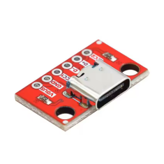 Placa de teste Type-C f&ecirc;mea vermelha, shield para Arduino