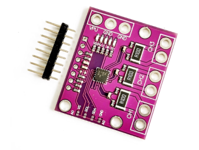 MCU-3221 INA3221 Shield Arduino M&oacute;dulo de Monitoramento de Energia e Controle Roxo - Imagem 1