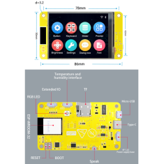 Placa de desenvolvimento ESP32 Arduino LVGL com WiFi e Bluetooth e display 2,8'' 240&times;320 com tela resistiva