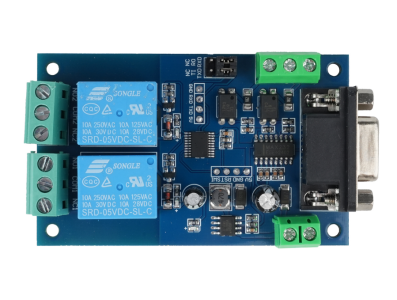 7-24V Modbus RTU 2 Channel RS232 Serial Relay Module - Imagem 1