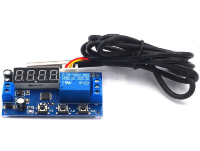 DC12V Temperature Detection Control Module Heating and Refrigerating DS18B20 Sensor Relay Switch - Imagem 1