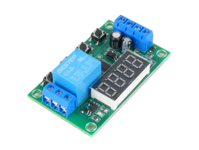 M&oacute;dulo de Rel&eacute; 1 Canal DC5V com Temporizador de Atraso, Placa de Controle YYC-2S - Imagem 1