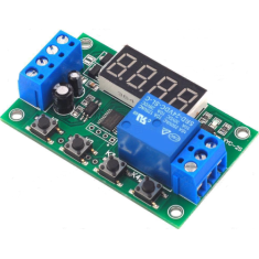 M&oacute;dulo de Rel&eacute; 1 Canal DC12V com Temporizador de Atraso e Placa de Controle YYC-2S