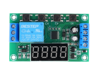 M&oacute;dulo Rel&eacute; 1 Canal DC 24V com Temporizador de Atraso e Placa de Controle YYC-2S - Imagem 1