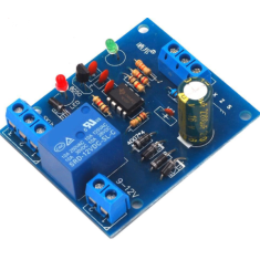 M&oacute;dulo sensor de n&iacute;vel de &aacute;gua 12V azul com interruptor controlador de n&iacute;vel