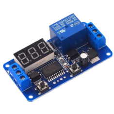 M&oacute;dulo de Rel&eacute; 12V com Gatilho Externo, Tempo Ajust&aacute;vel e Display Digital LED